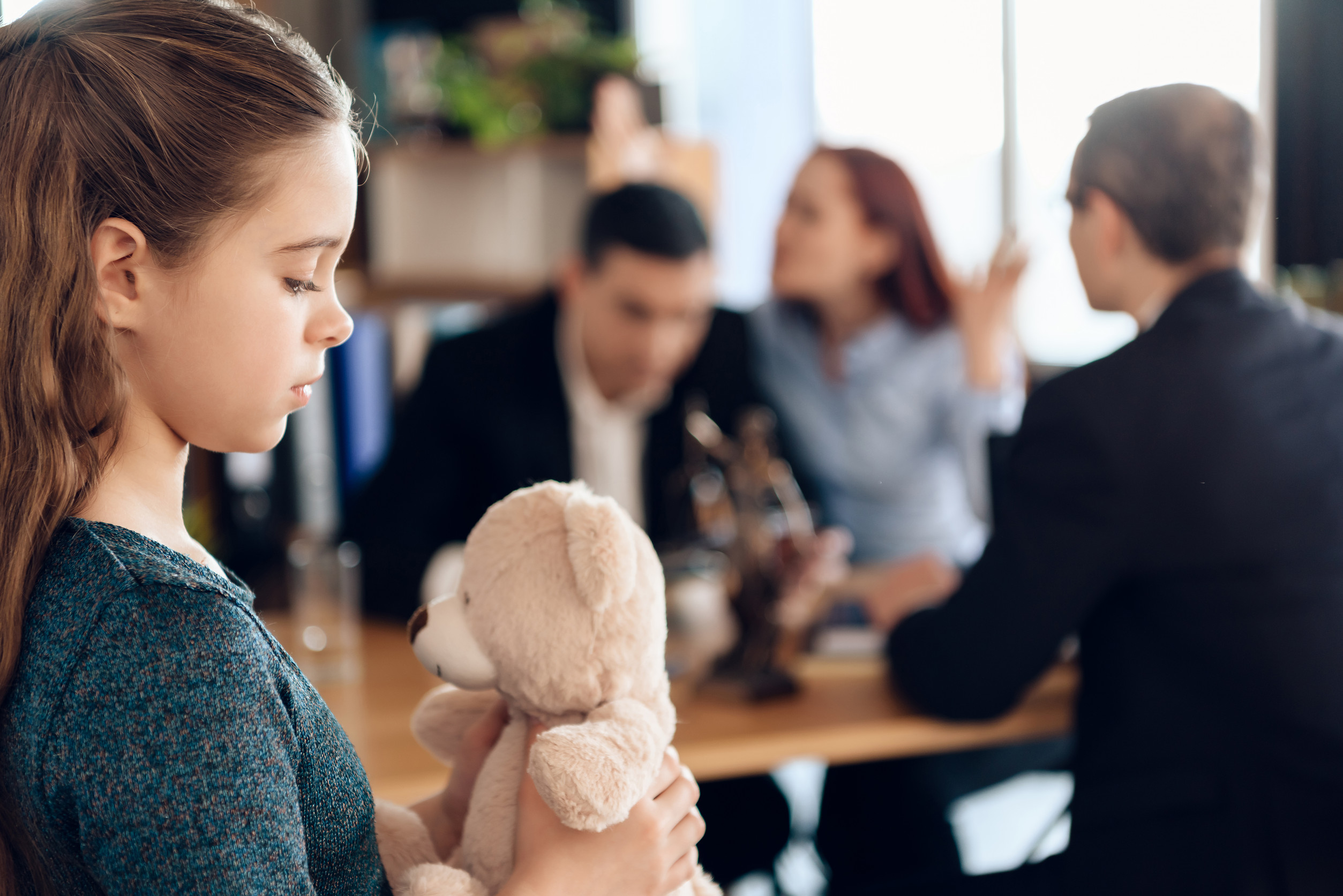 Young couple arranges guardianship of little girl. Registration of guardianship